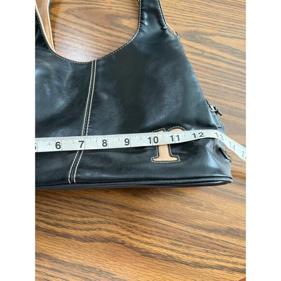 Nine West black cream zippered and snap bag with initial R - Picture 10 of 11